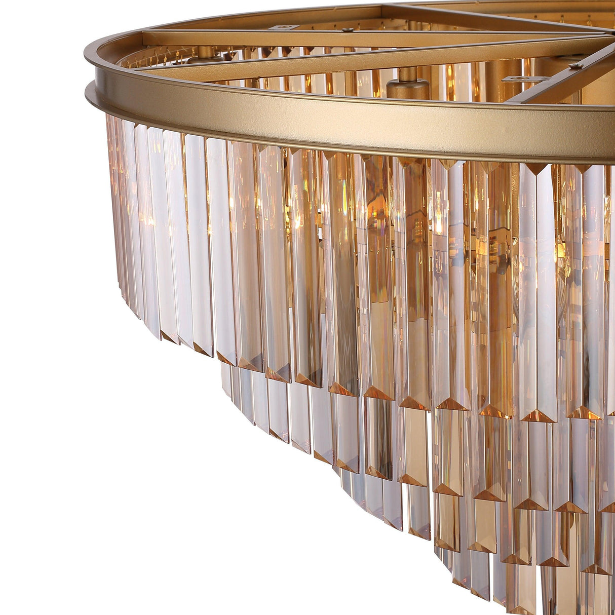 Santorini Ljuskrona Ø80 Amber-Lampconcept.se