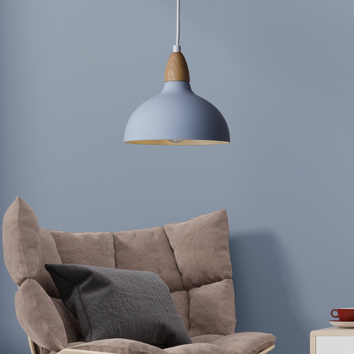 Oak Taklampa Ø19 Ljusblå