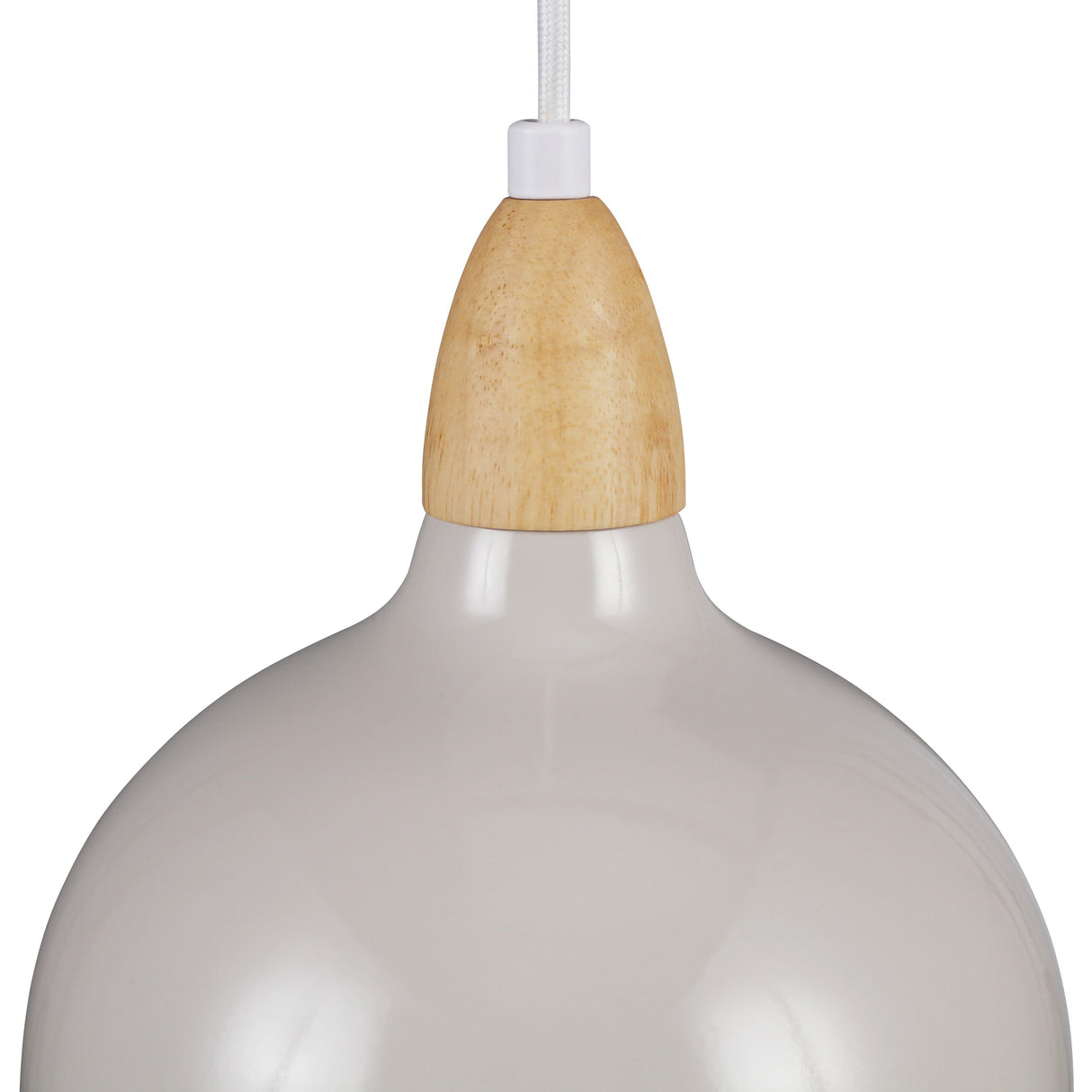 Oak Taklampa Ø19 Glossy Dove