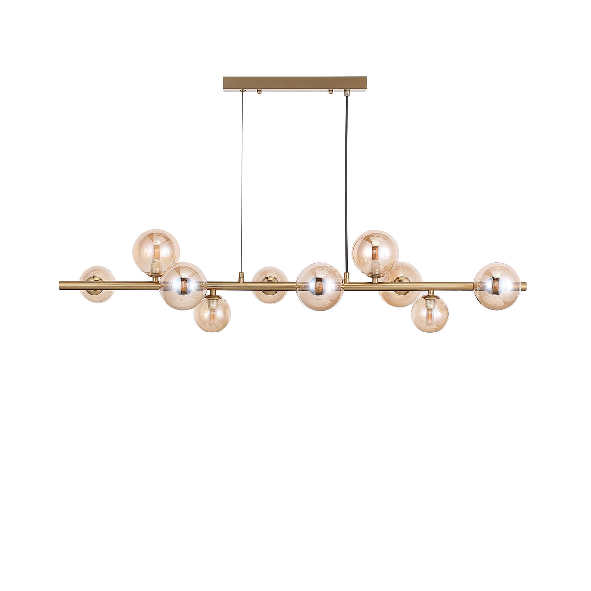 Valencia Långbordstaklampa Mässing/Amber