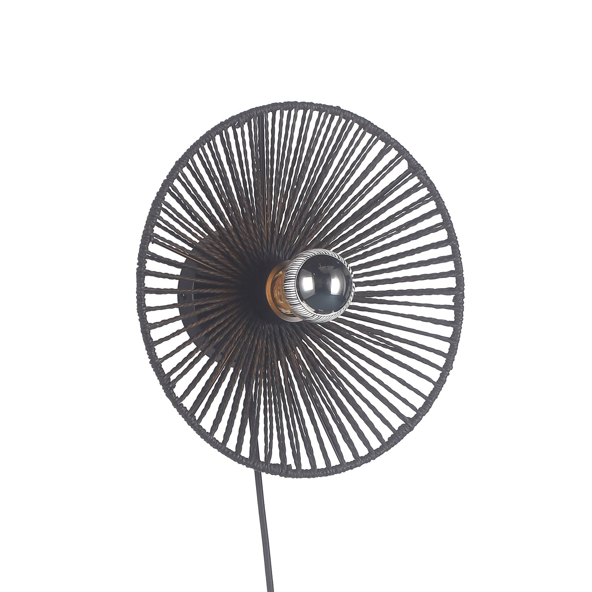 Wave Vägglampa Ø30 Sort-Lampconcept.se