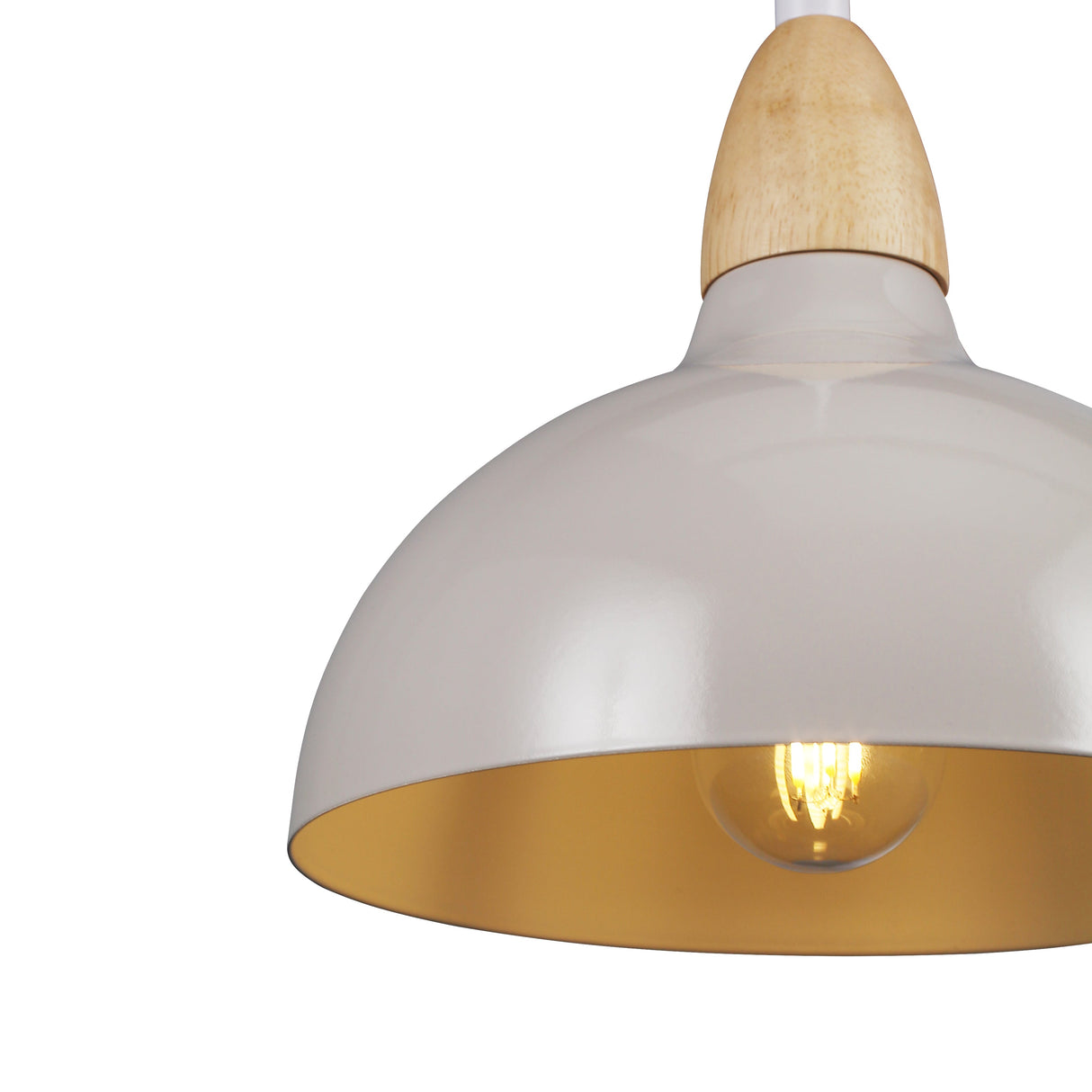 Oak Taklampa Ø19 Glossy Dove