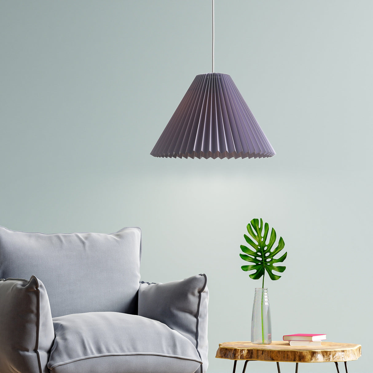 Grooves Taklampa Ø35 Mjuk Violett-Lampconcept.se