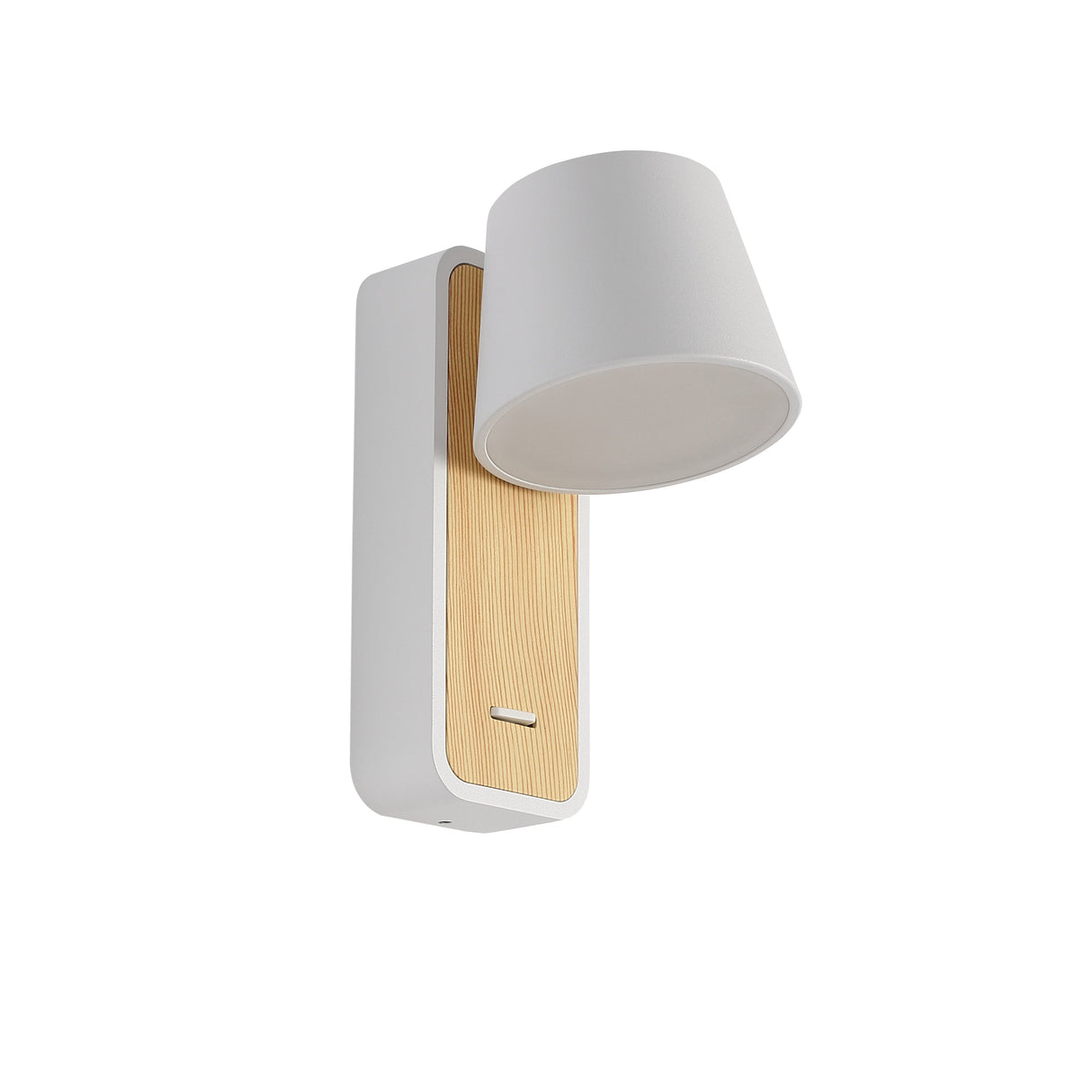 Torino Vägglampa Vit/Trälook