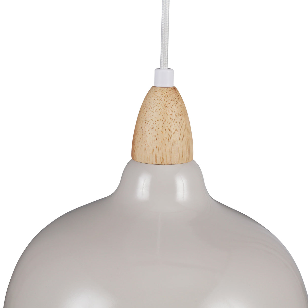 Oak Taklampa Ø24 Glossy Dove