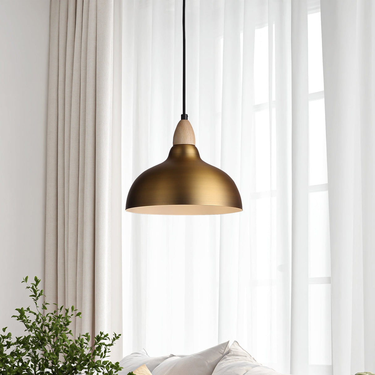 Oak Ø24 Borstad Mässing