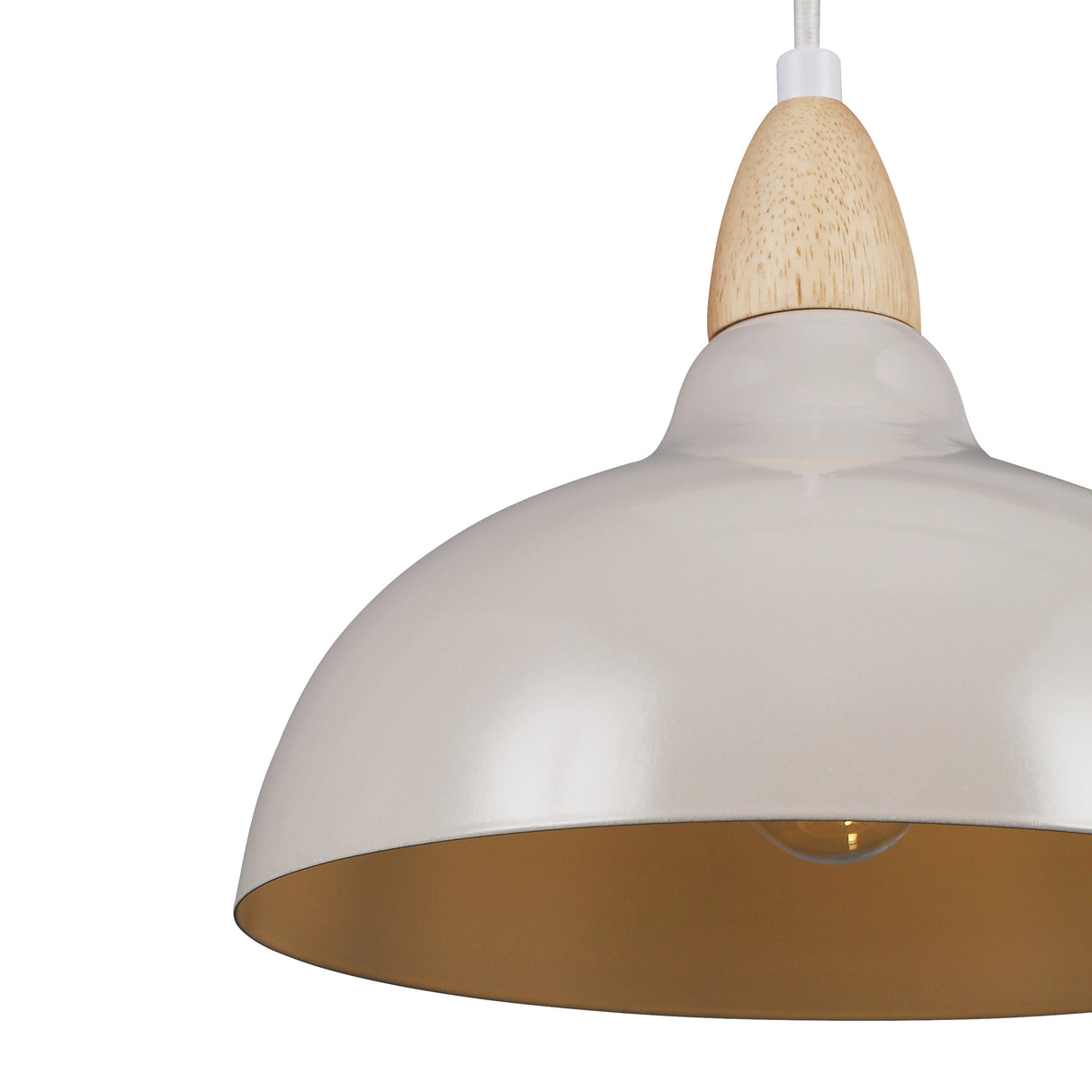 Oak Taklampa Ø24 Glossy Dove