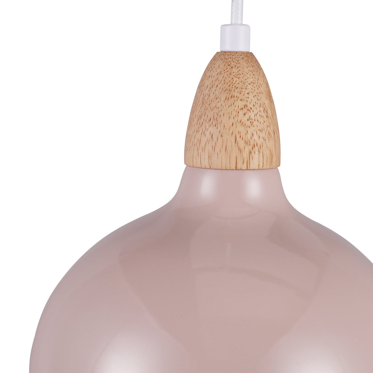 Oak Taklampa Ø19 Glossy Beige Pink