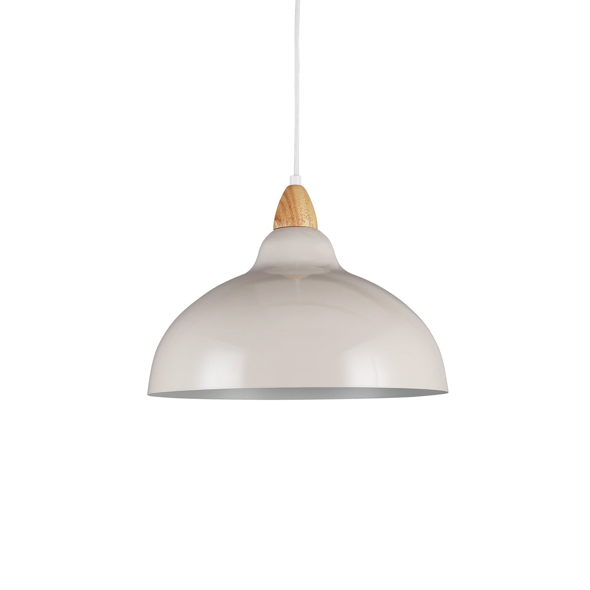 Oak Taklampa Ø35 Glossy Dove