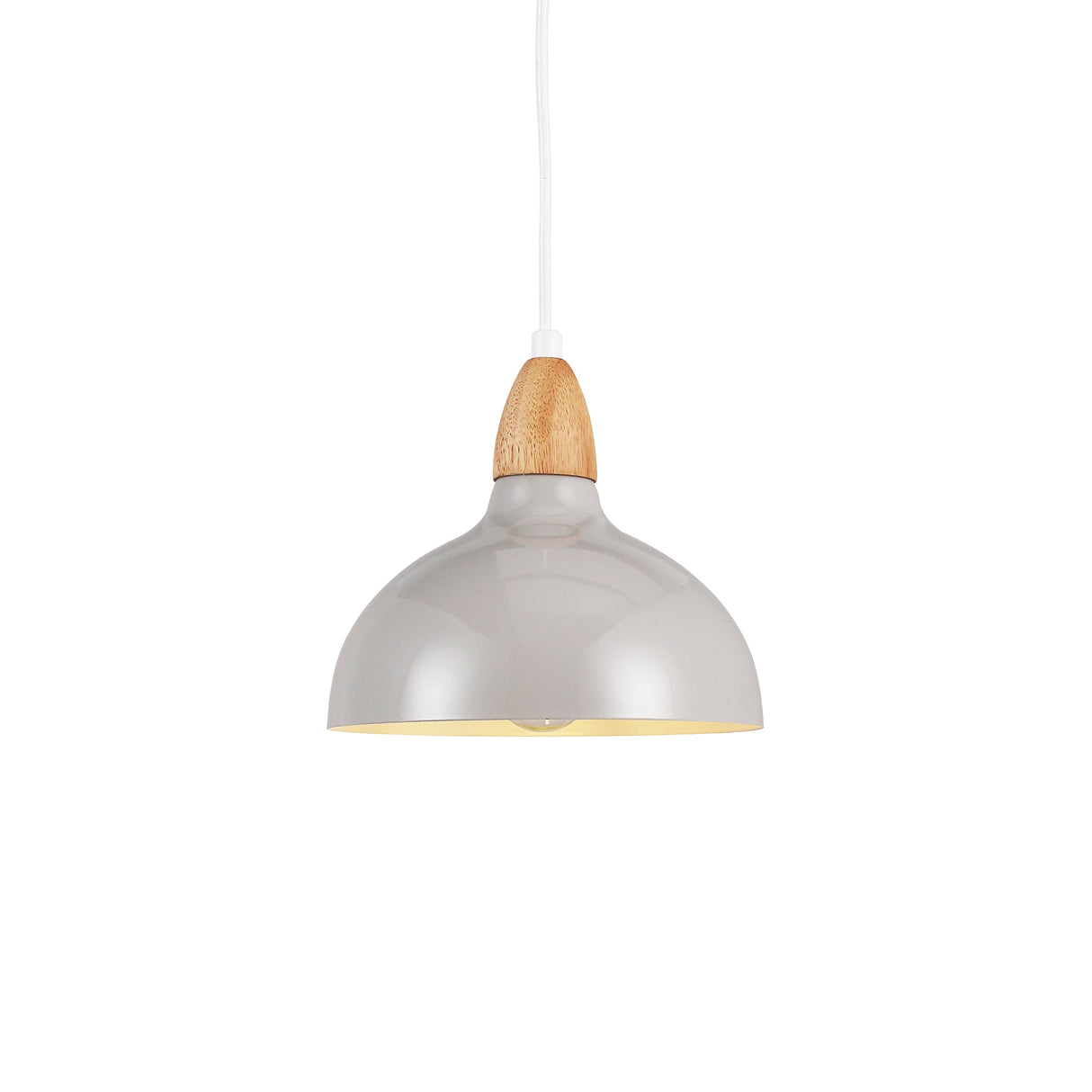 Oak Taklampa Ø19 Glossy Grå