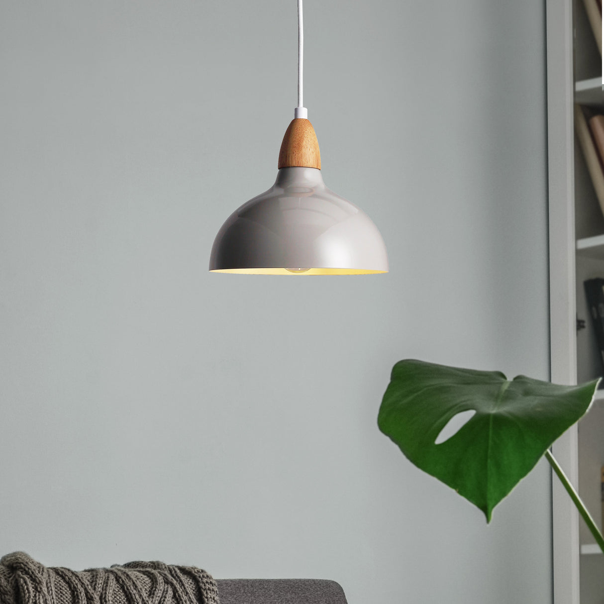 Oak Taklampa Ø19 Glossy Grå