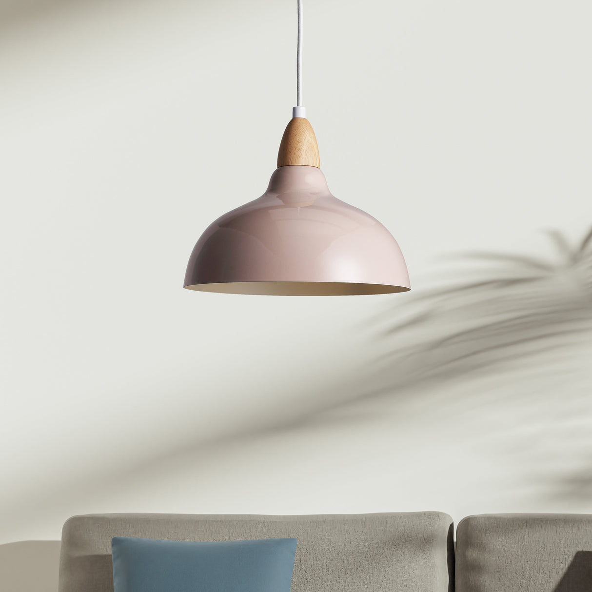 Oak Taklampa Ø24 Glossy Beige Pink