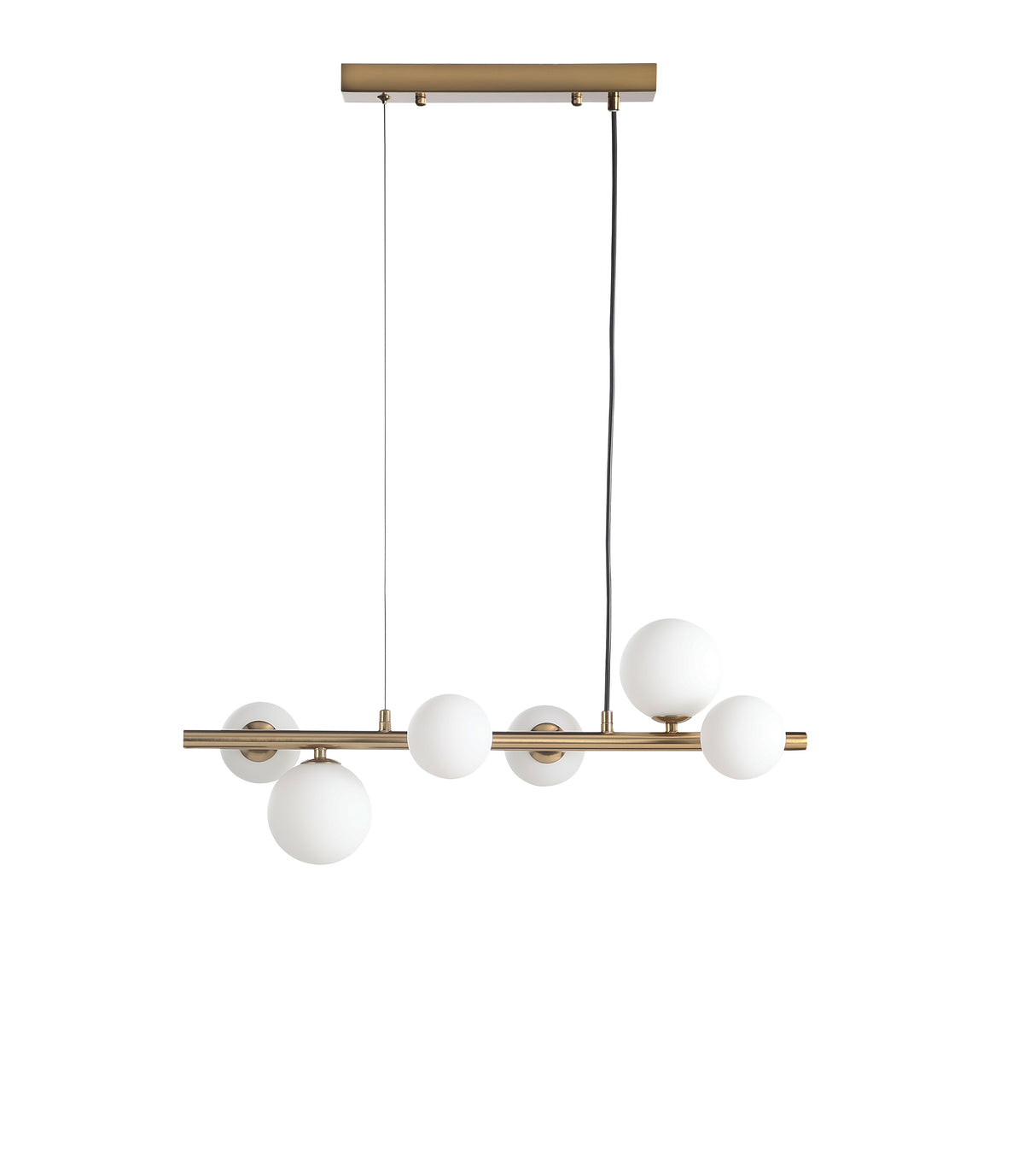 Valencia Small Långbordstaklampa 63cm Mässing/Opal