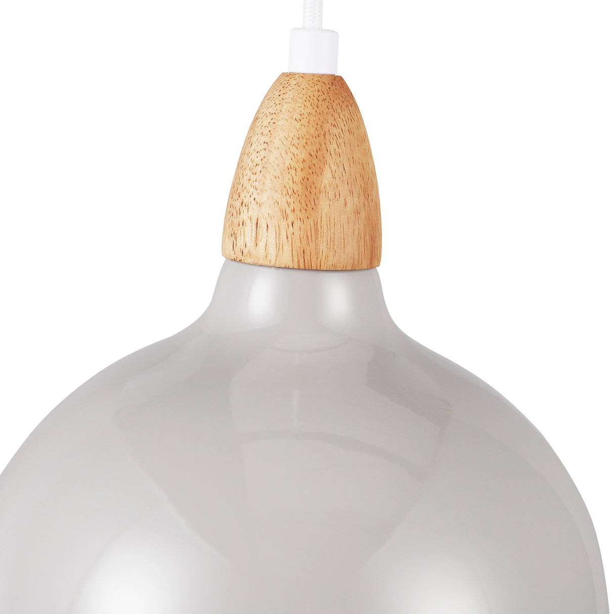 Oak Taklampa Ø19 Glossy Grå