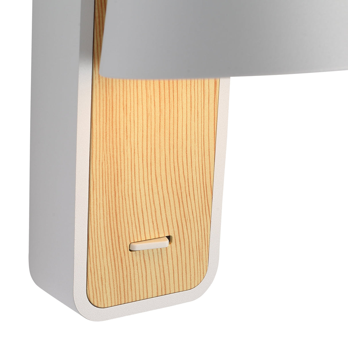 Torino Vägglampa Vit/Trälook