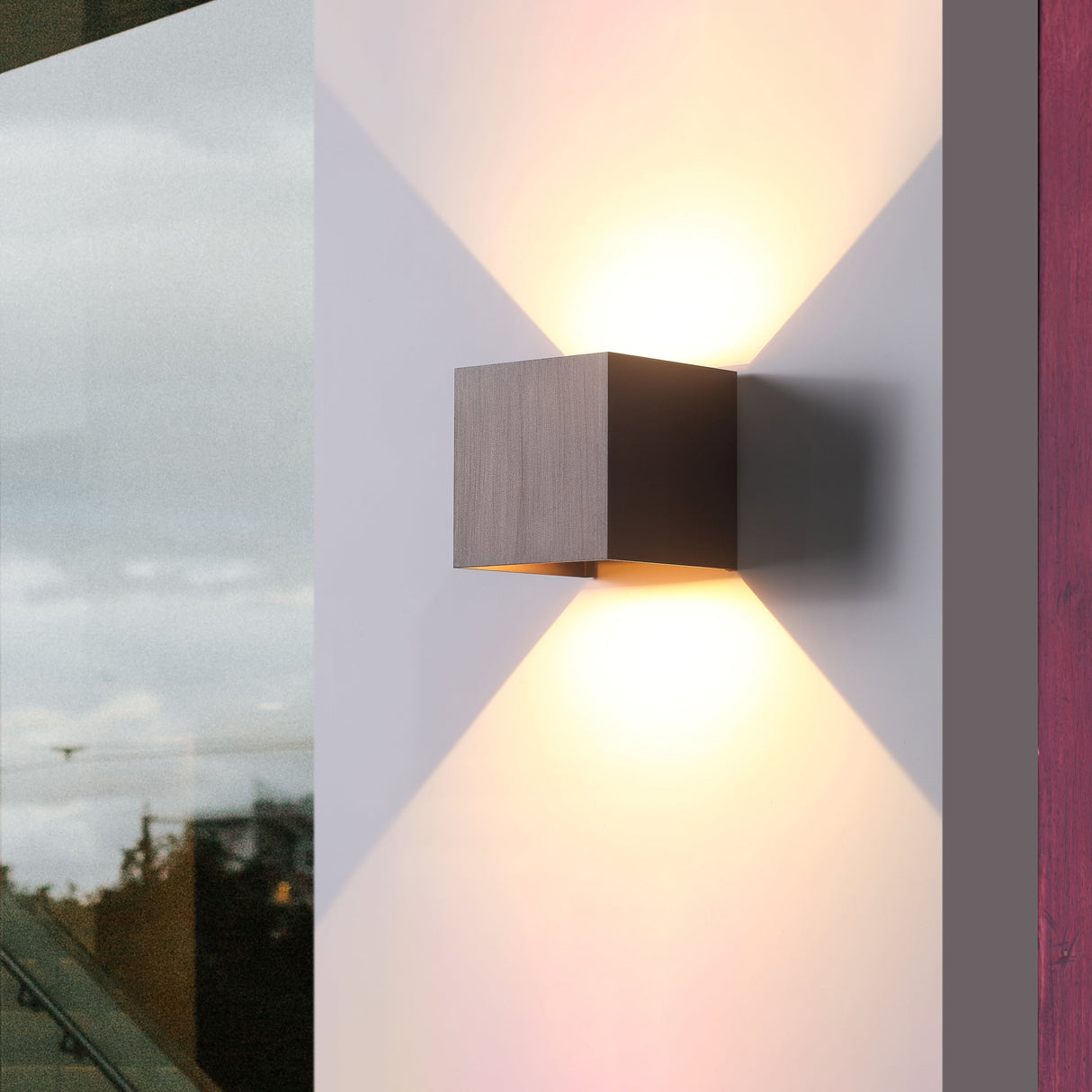 LED Vägglampa IP54 6W Utomhus Antique Copper