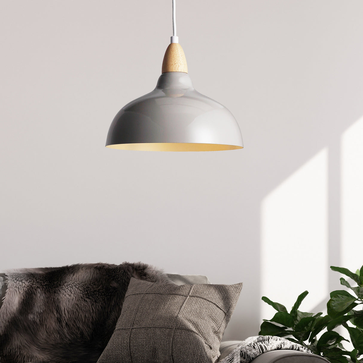Oak Taklampa Ø24 Glossy Grå