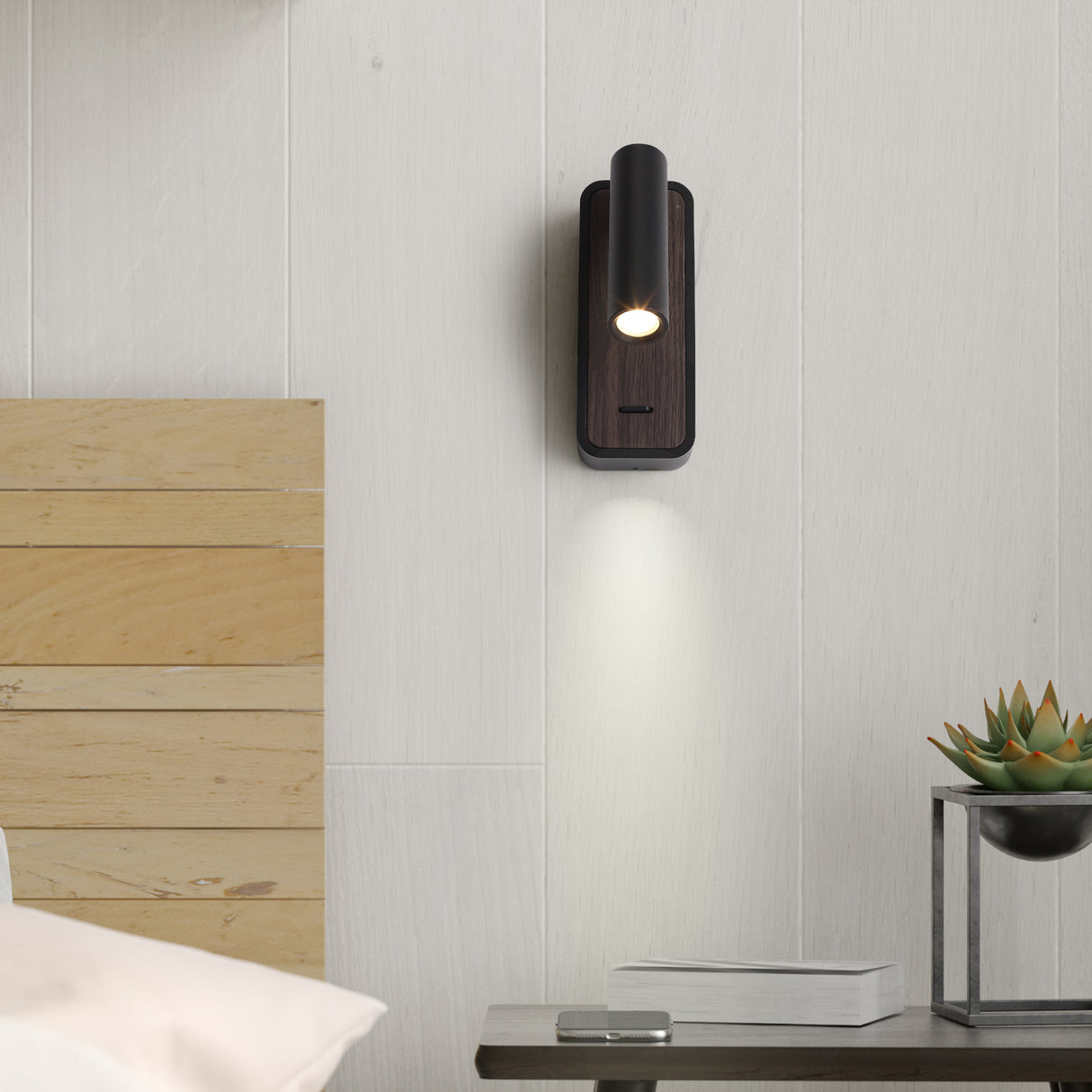 Danta Vägglampa Sort/Trælook