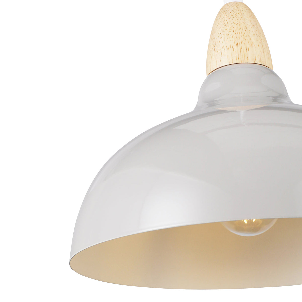 Oak Taklampa Ø24 Glossy Grå