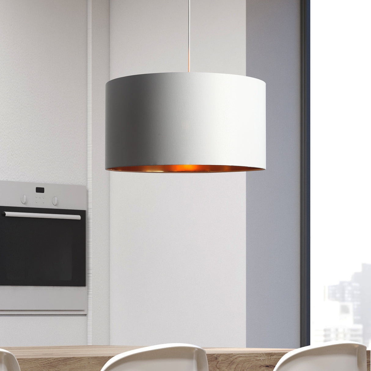 Drum Taklampa Ø50 Vit/Mässing