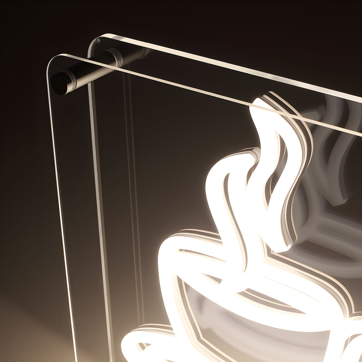 Coffee LED Neon Box Bordlampa