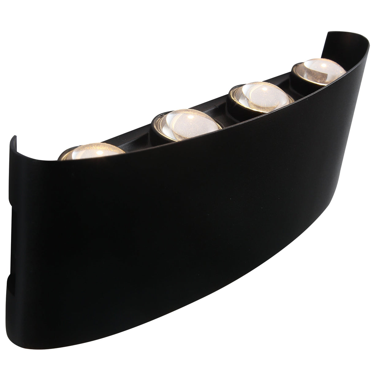 Ortelo 8W 22cm Vägglampa Utomhus Svart-Lampconcept.se