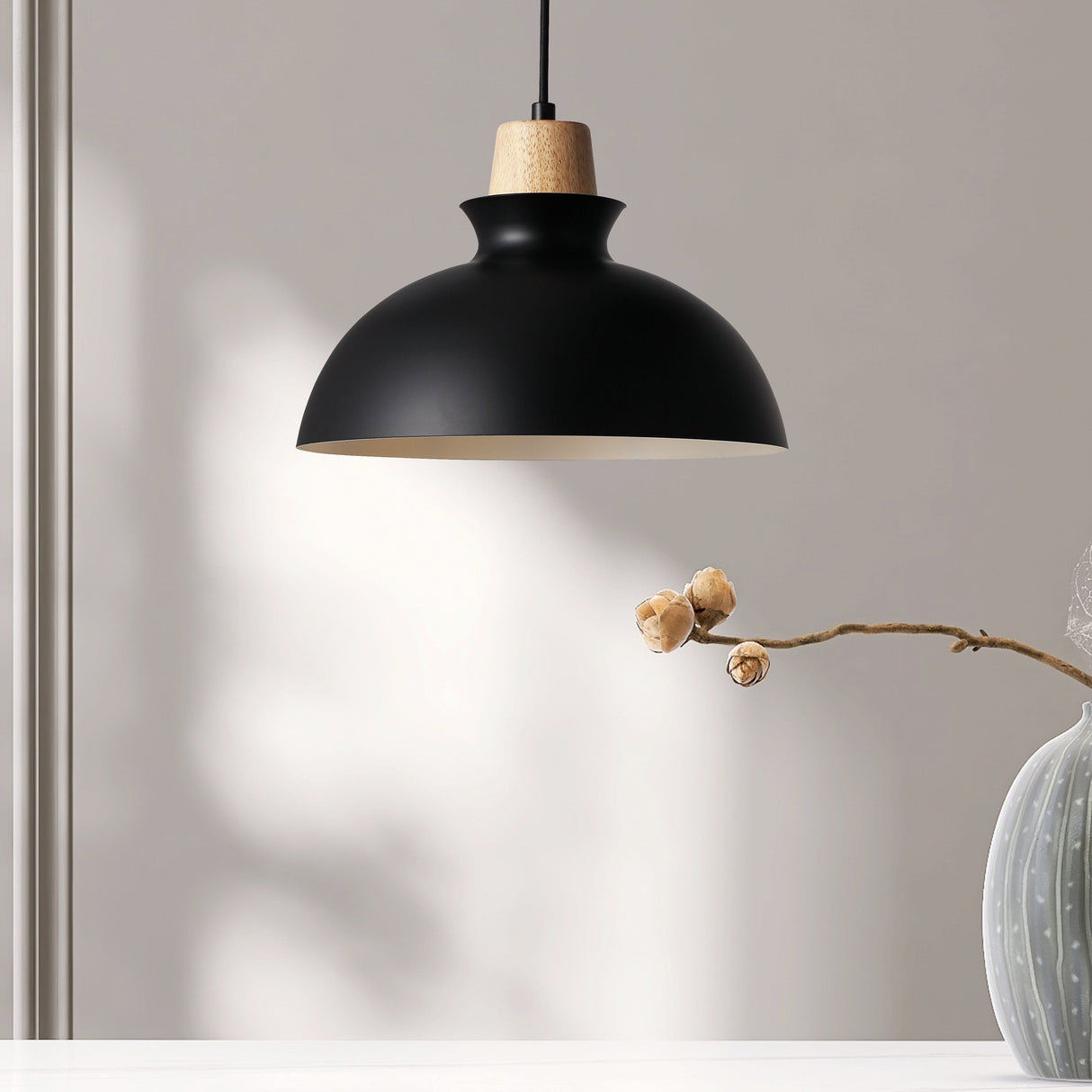 Tray Taklampa Ø28 Svart