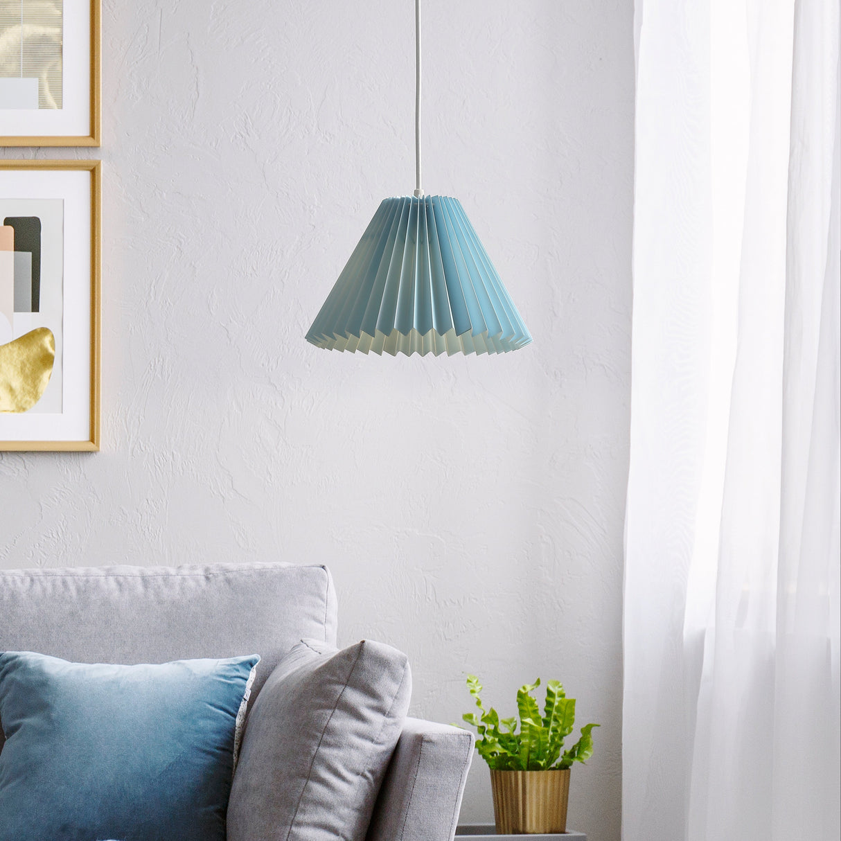 Grooves Taklampa Ø25 Soft Blue-Lampconcept.se