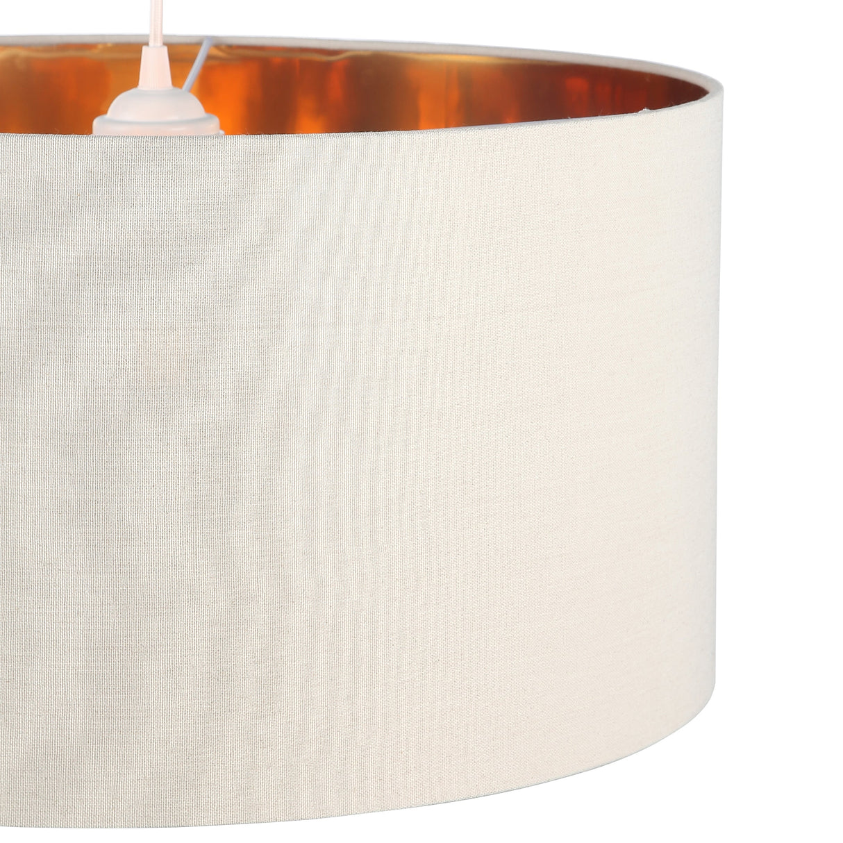 Drum Taklampa Ø50 Linne/Mässing