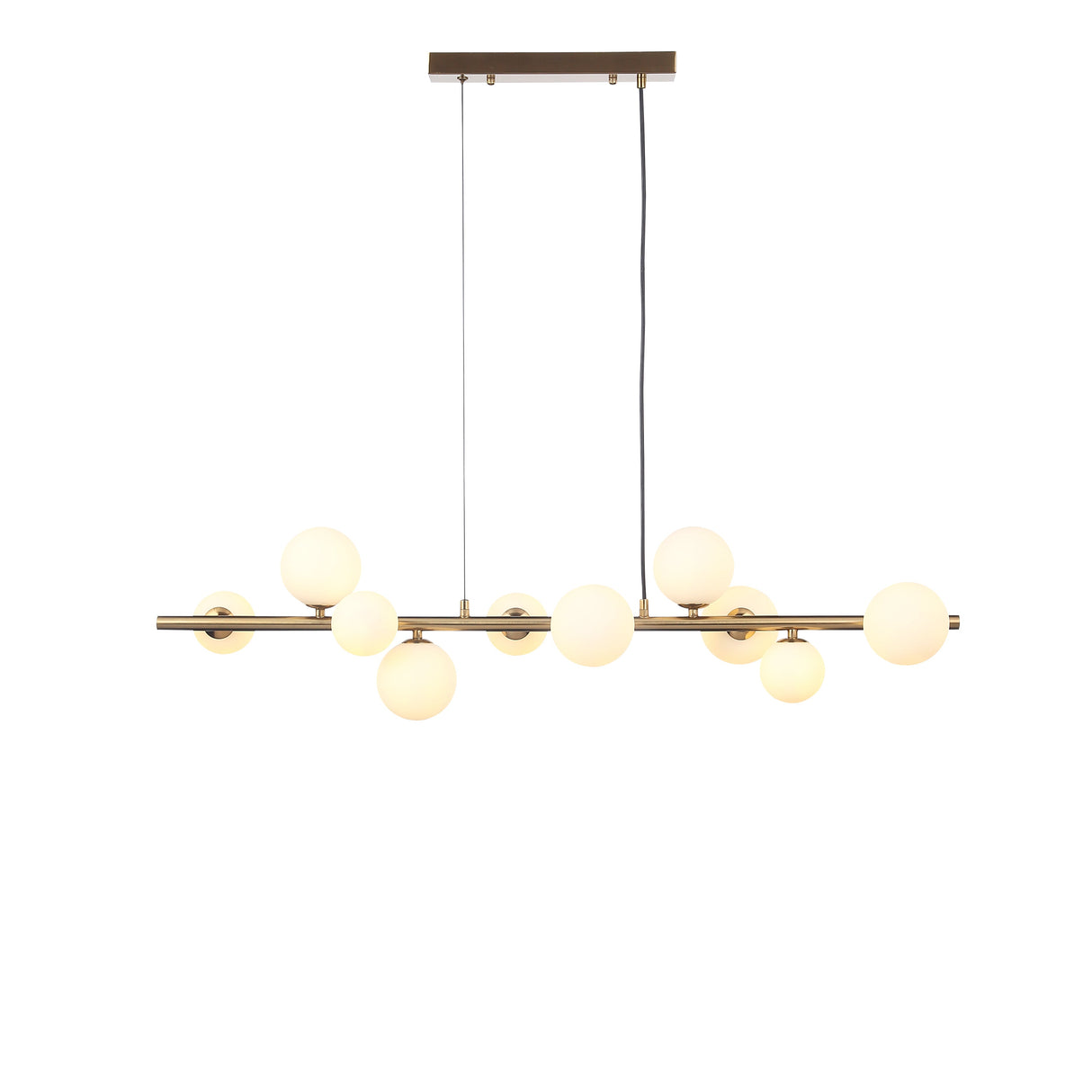 Valencia Långbord Taklampa Mässing/Opal-Lampconcept.se