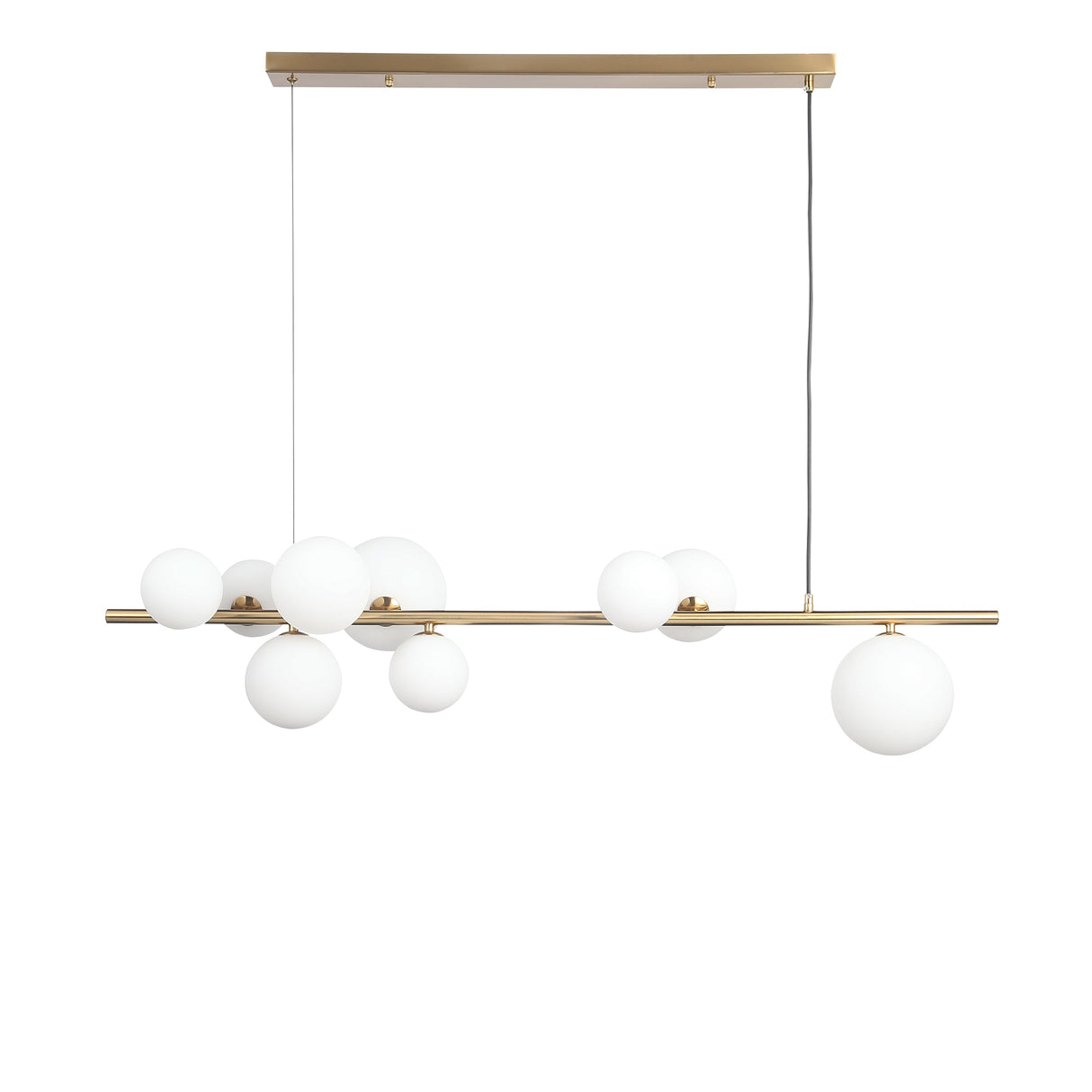 Florence Långbord Taklampa Mässing/Opal-Lampconcept.se