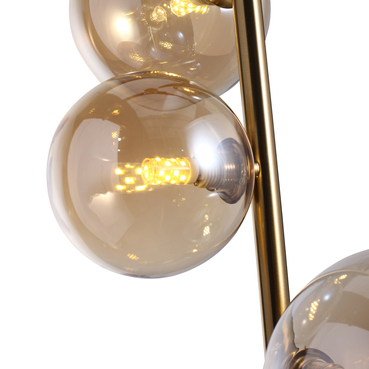 Valencia Hörntaklampa Mässing/Amber