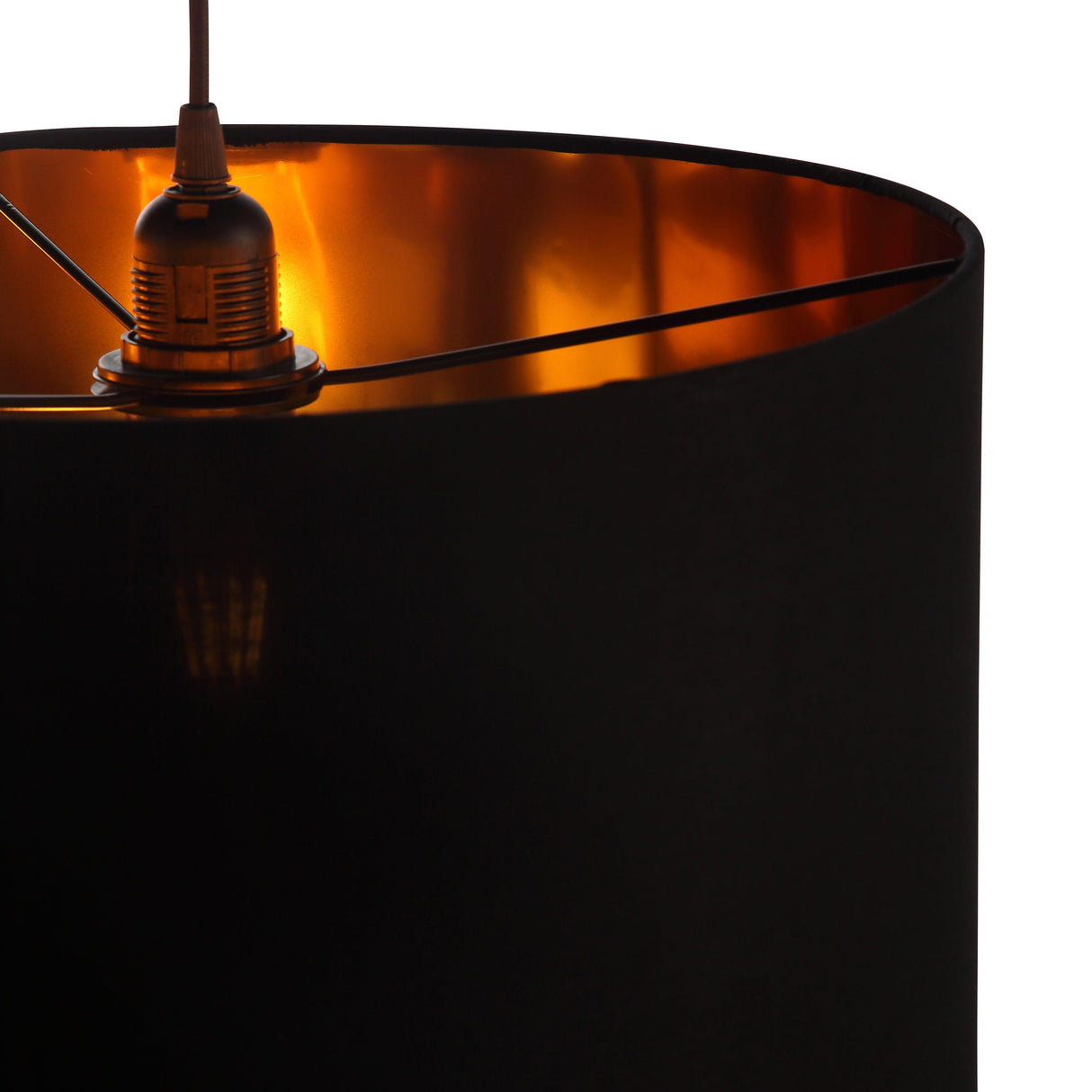 Drum Taklampa Ø40 Svart/Mässing-Lampconcept.se