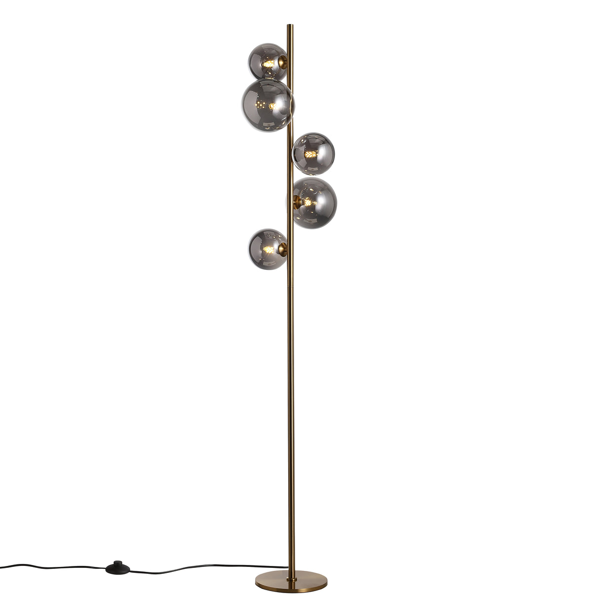 Valencia Golvlampa Mässing/Smoke