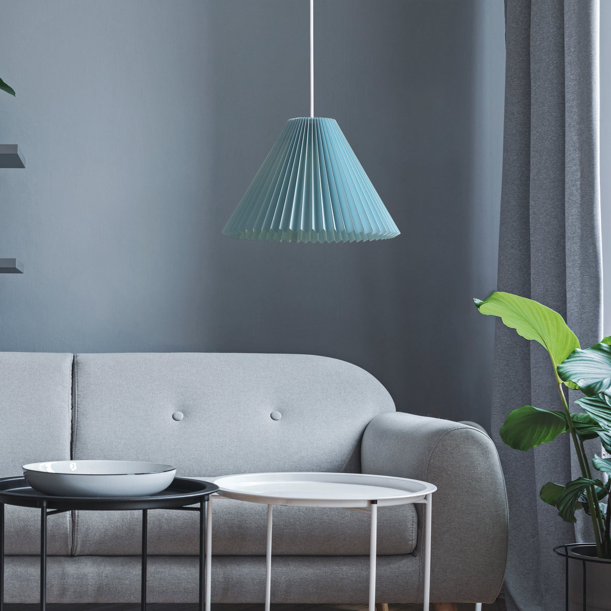 Grooves Taklampa Ø35 Mjukblå-Lampconcept.se