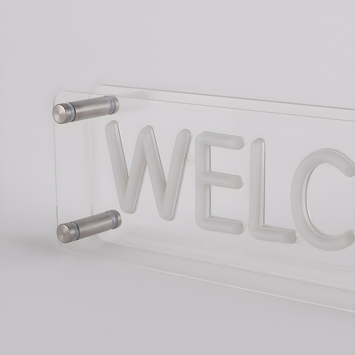 Welcome LED Neon Box Bordlampa
