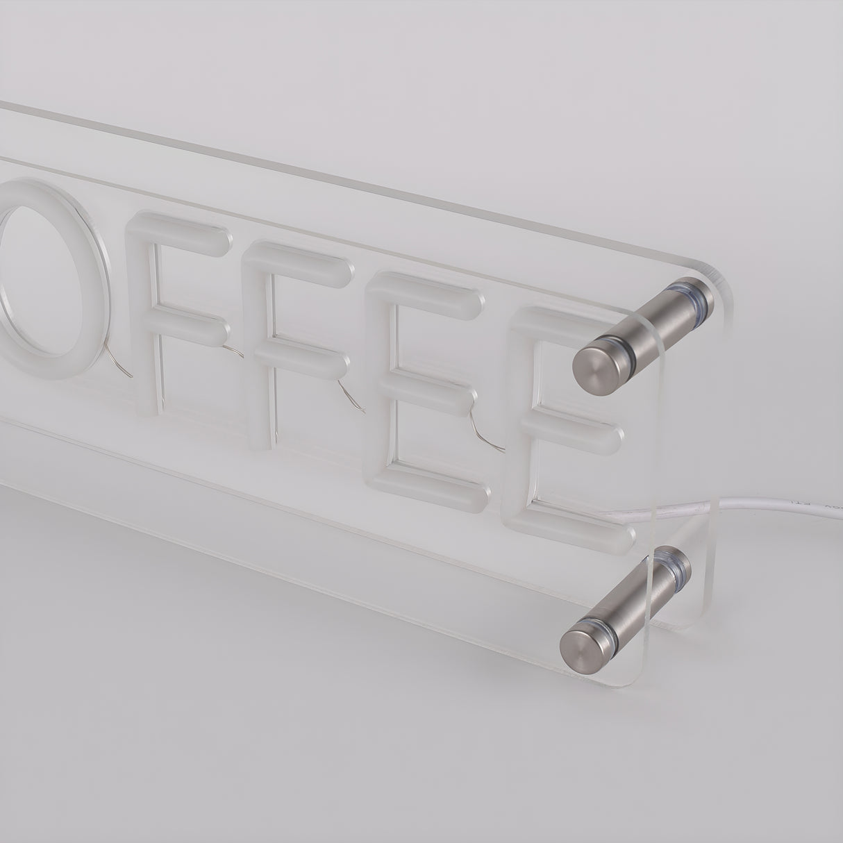 Coffee LED Neon Box Bordlampa