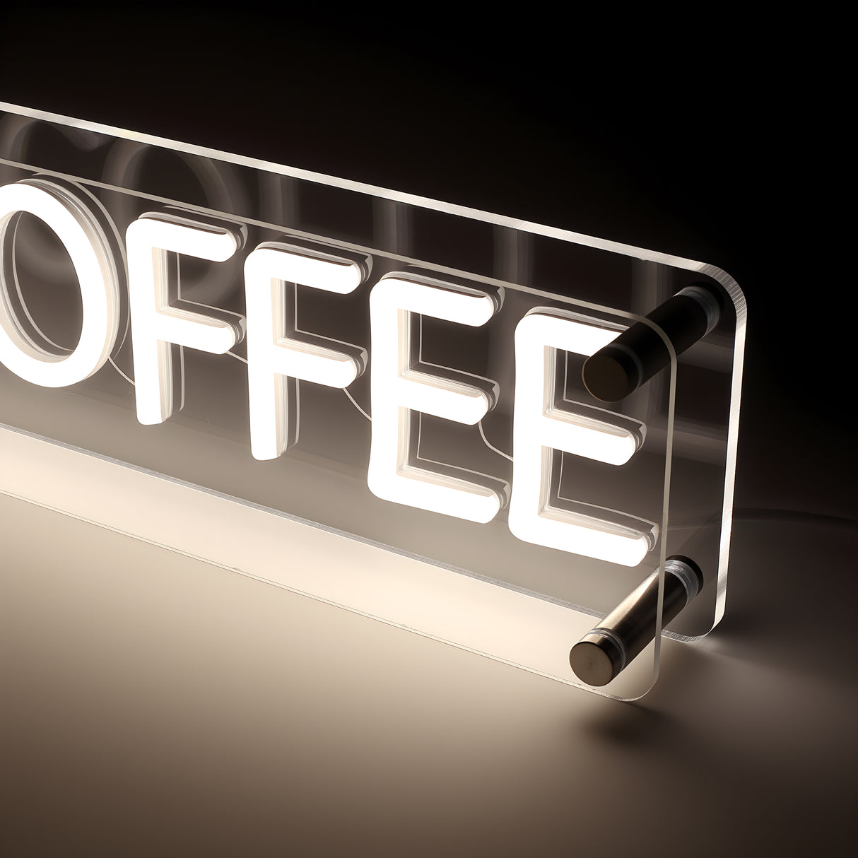 Coffee LED Neon Box Bordlampa
