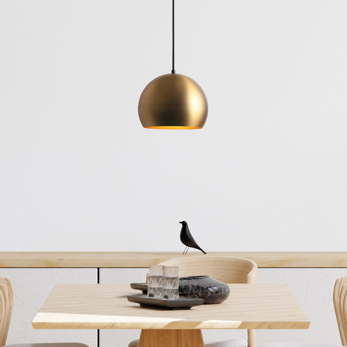 Mellow Pendellampa Ø25 Borstad Mässing-Lampconcept.se