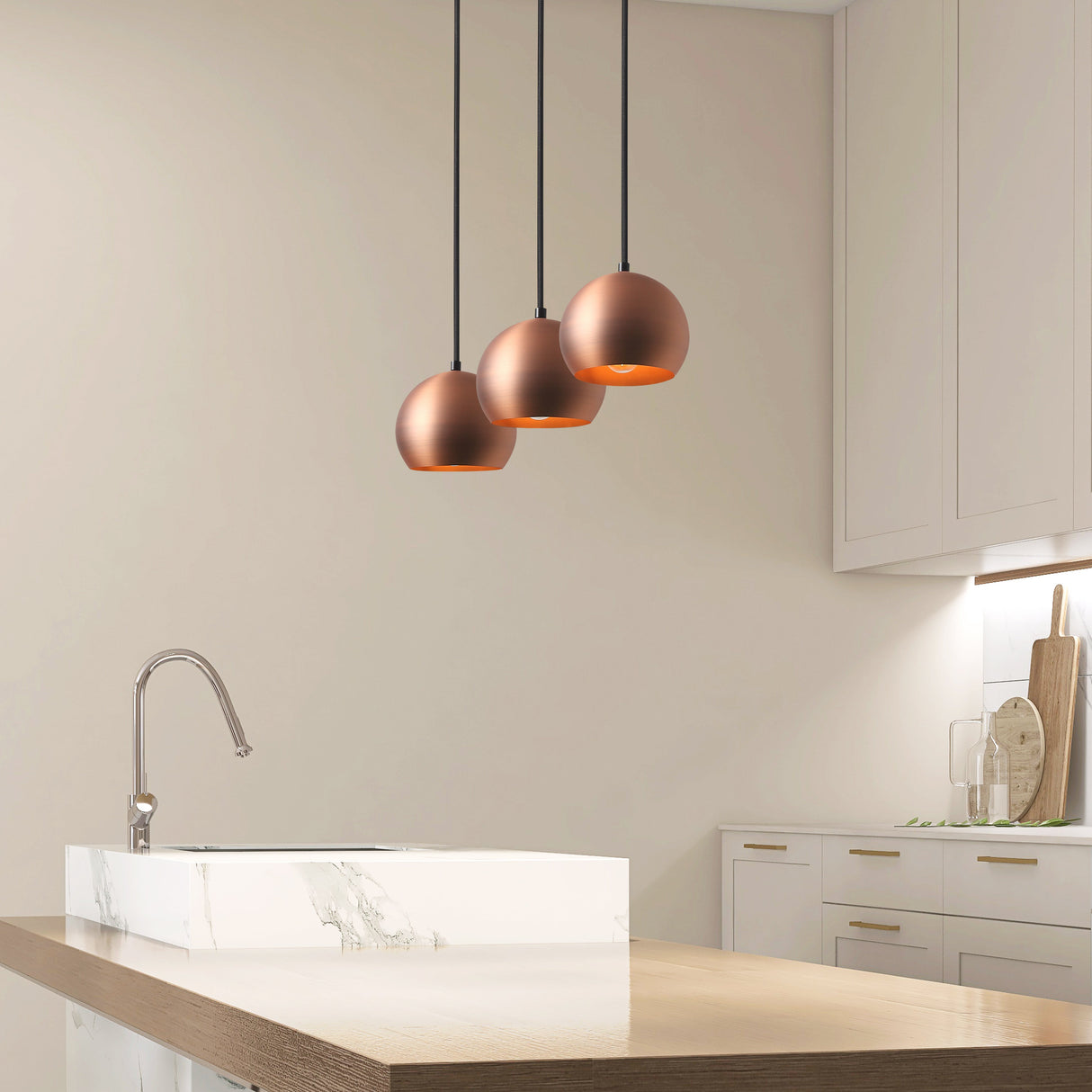 Mellow Taklampa Ø20 Borstad Koppar-Lampconcept.se