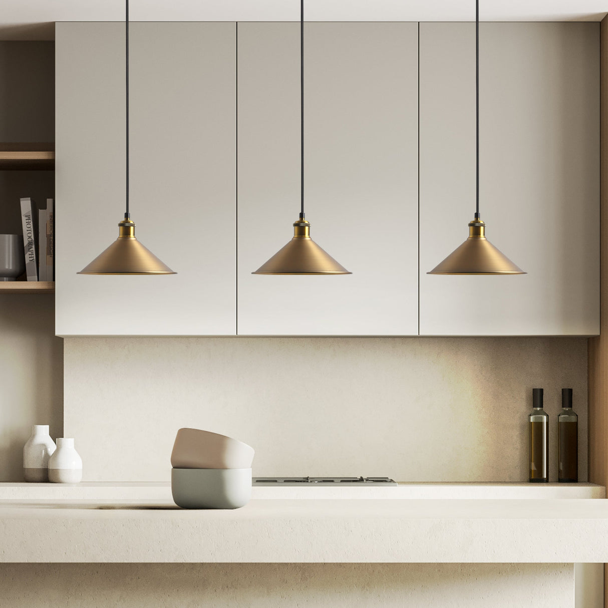 Coffee Taklampa Ø26 Borstad Mässing-Lampconcept.se