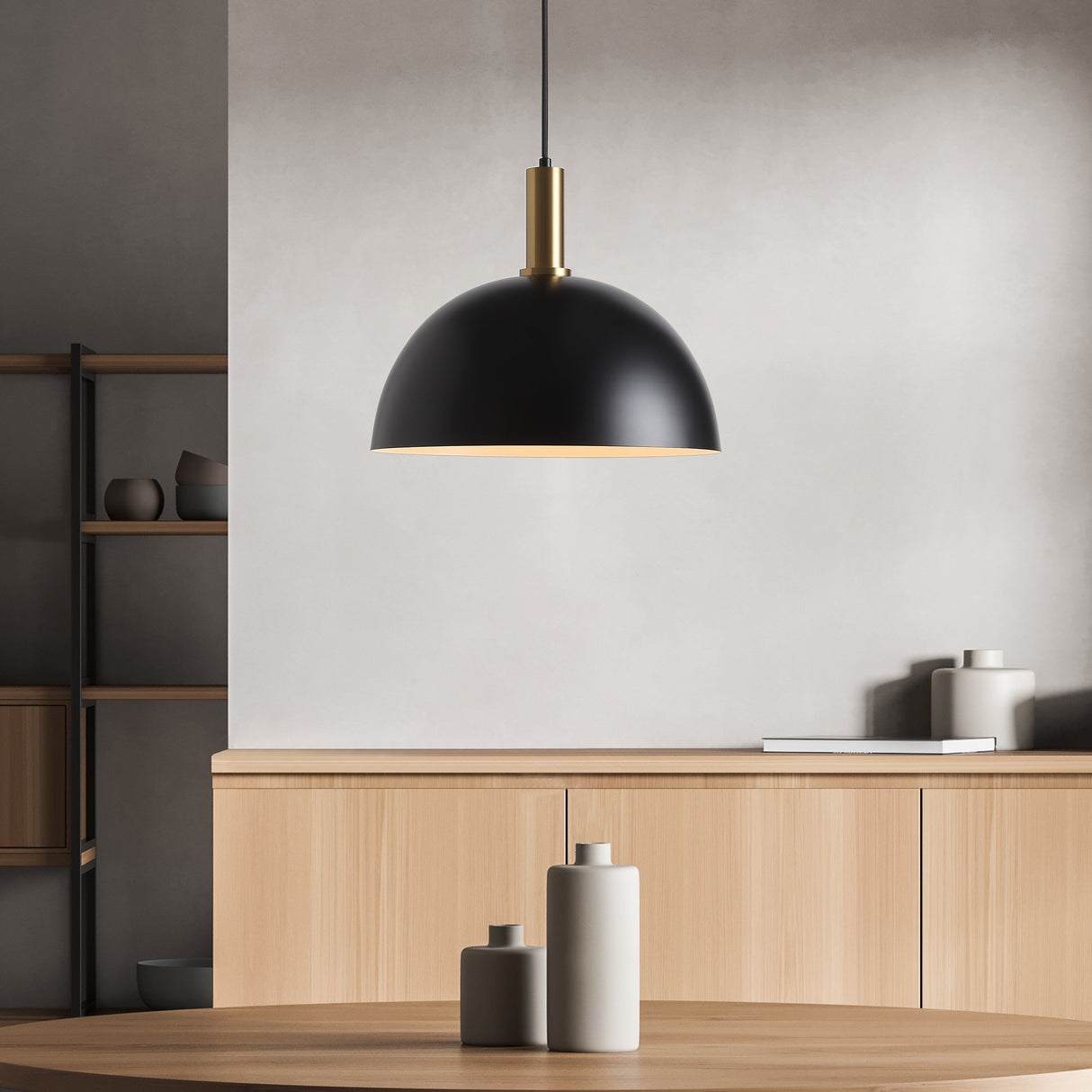 Taklampa Svart/Mässing-Lampconcept.se