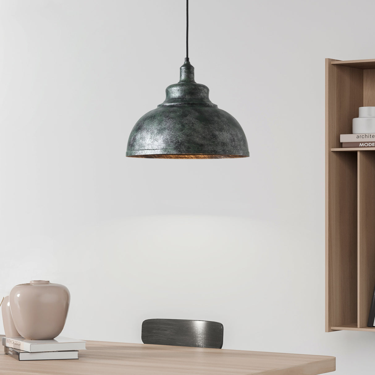 Norman Taklampa Ø40 Grön Marmorerad-Lampconcept.se