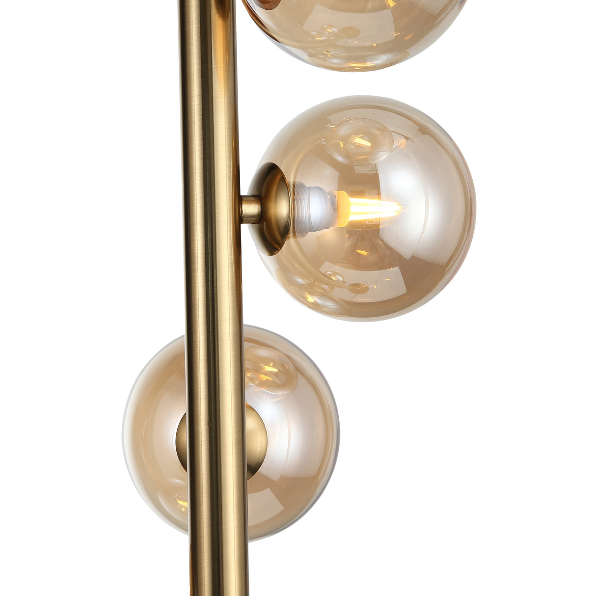 Trento Golvlampa Mässing/Amber-Lampconcept.se