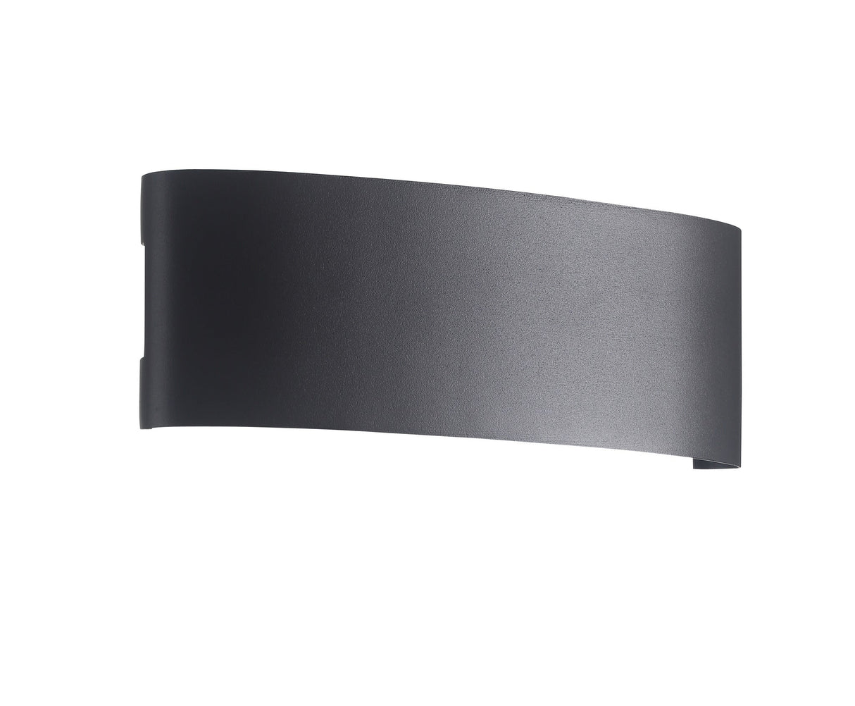 Ortelo 8W 22cm Vägglampa Utomhus Svart-Lampconcept.se