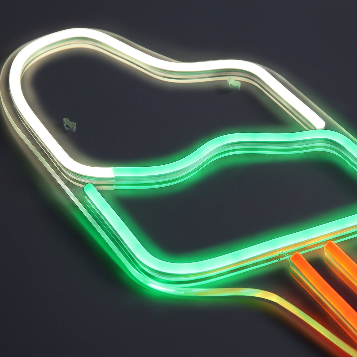 Ice Cream Neon Vägglampa Grön/Vit-Lampconcept.se