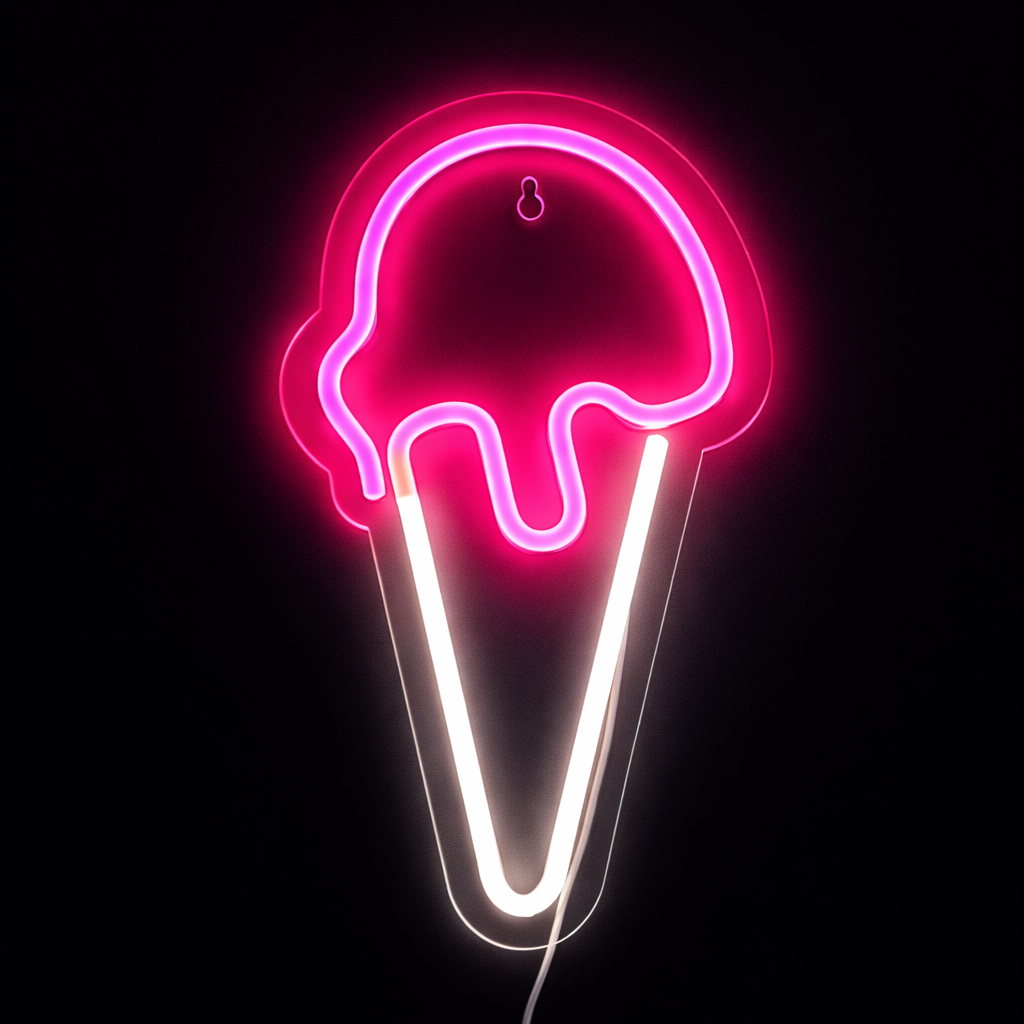 Ice Cream Neon Vägglampa