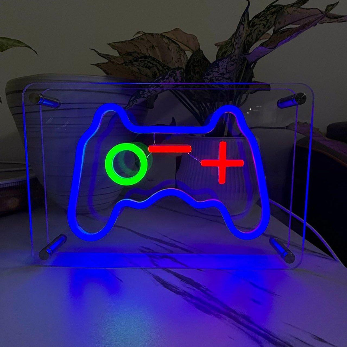 Joystick LED Neon Box Bordlampa