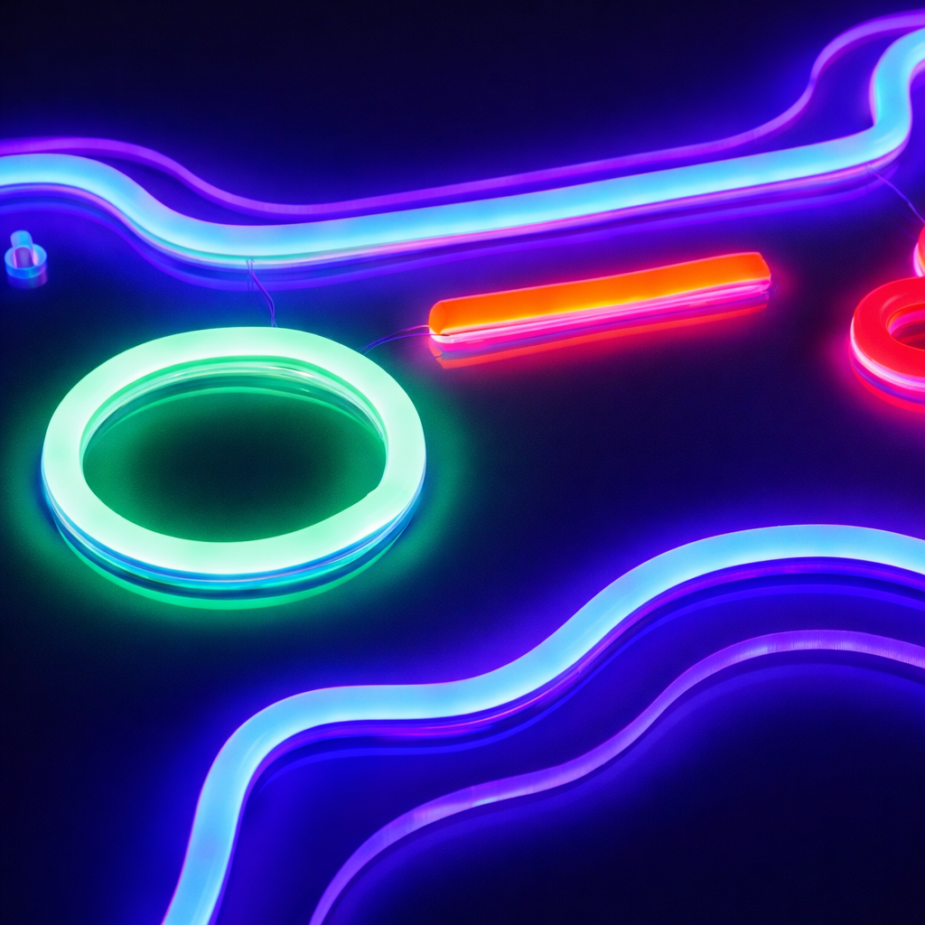 Joystick Neon Vägglampa Blå