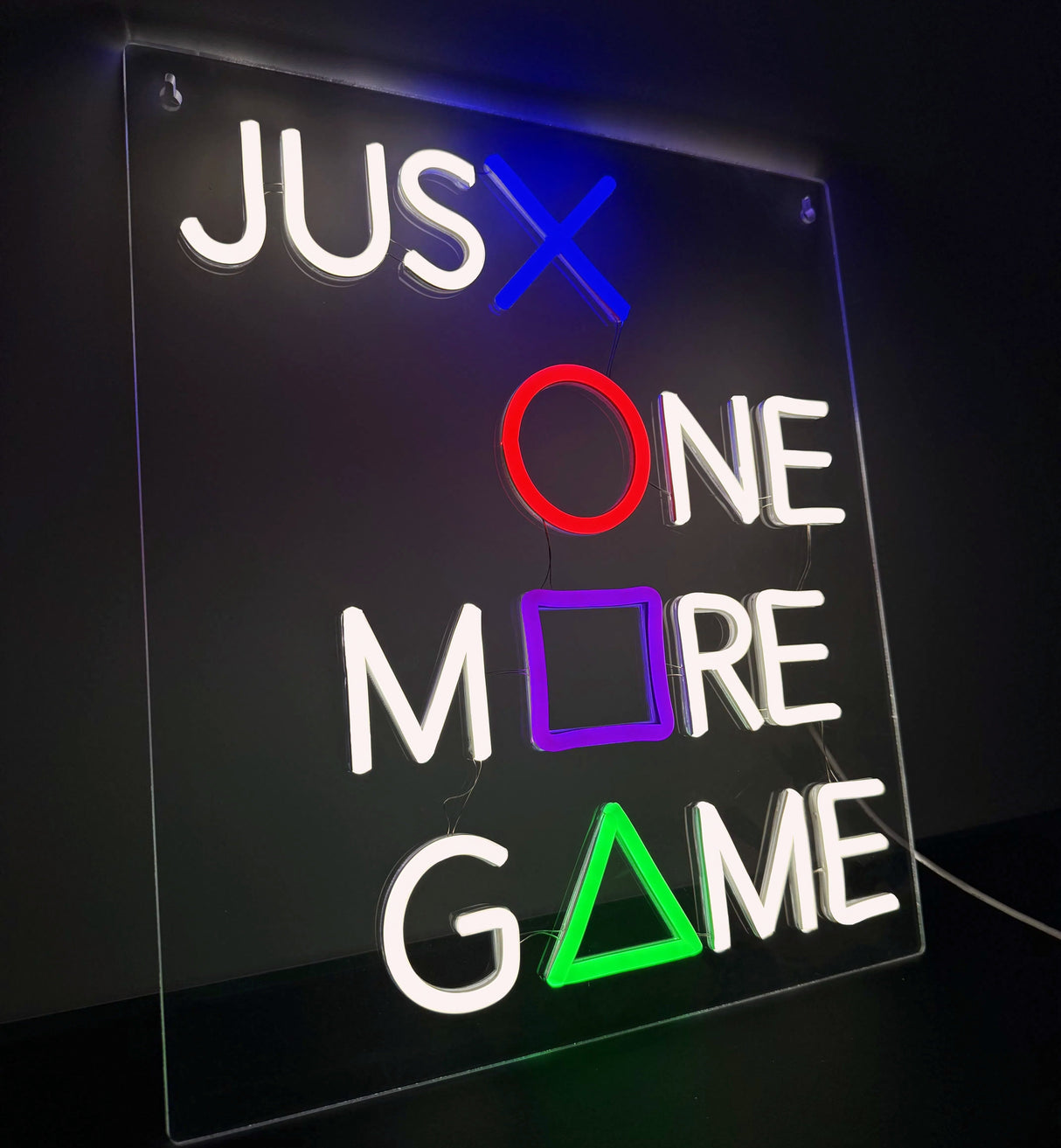 Just One More Game Neon Vägglampa